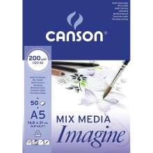 Canson Mix Media Imagine Resim Defteri A5 200 g 50 Yaprak N:6009 - CANSON