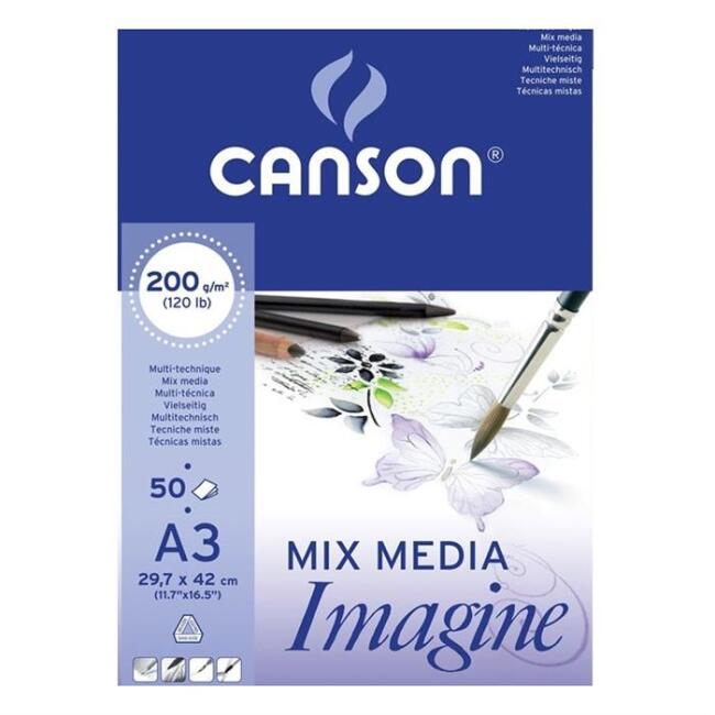 Canson Mix Media Imagine Resim Defteri A3 200 g 50 Yaprak - 1