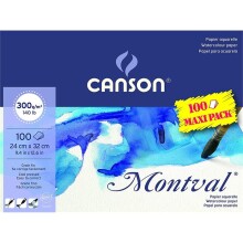Canson Montval Sulu Boya Blok 24x32 cm 300 g 100 Yaprak - 1