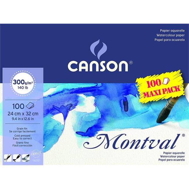 Canson Montval Sulu Boya Blok 24x32 cm 300 g 100 Yaprak - 2