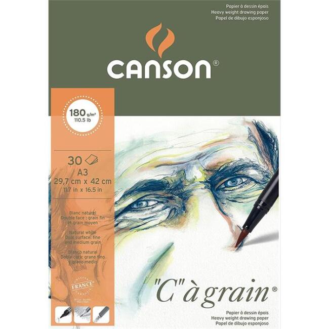 Canson Spiralli Ca Grain A3 Cok Amaçlı Resim Defteri 224 g 30 Yaprak - 2