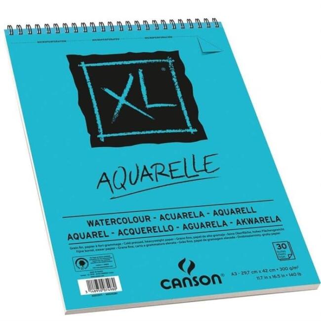 Canson XL Aquarelle Sulu Boya Defteri A3 300 g 30 Yaprak - 1