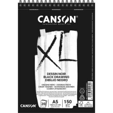 Canson XL Dessin Noir Siyah Eskiz Blok A5 150 g 20 Yaprak - Canson