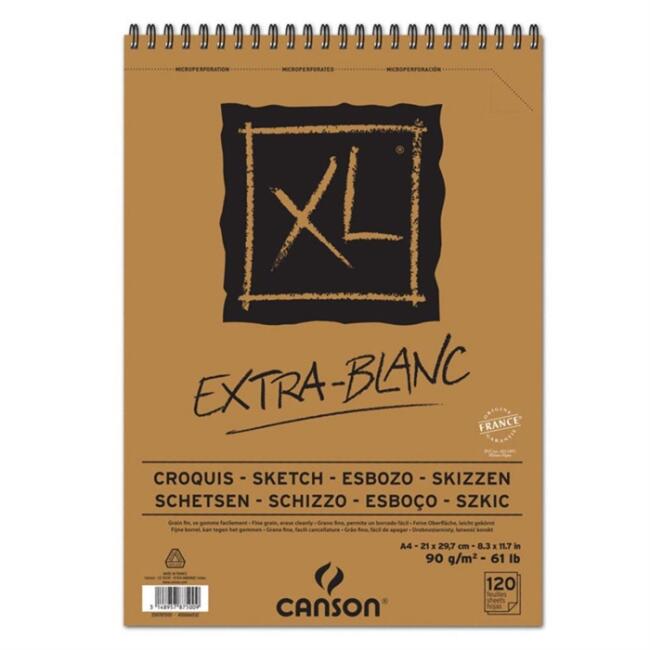 Canson XL Extra Blanc Eskiz Defteri A4 90 g 120 Yaprak - 1