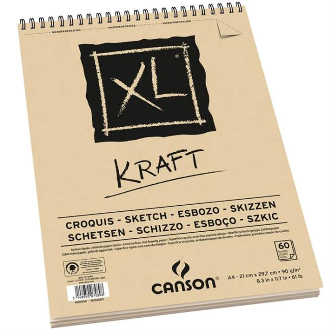 Canson XL Kraft Defter A4 90 g 60 Yaprak - 1