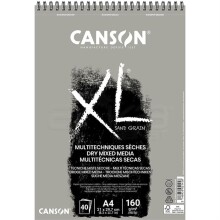 Canson XL Kum Tanecikli Gri Renkli Çizim Defteri A4 160 g 40 Yaprak - CANSON