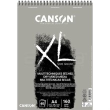 Canson XL Kum Tanecikli Gri Renkli Çizim Defteri A4 160 g 40 Yaprak - Canson