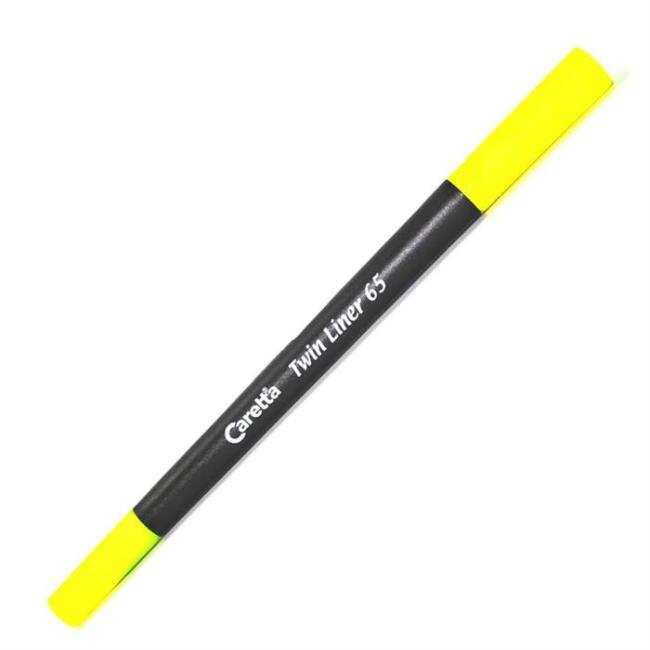 Caretta Twin Liner 65 Keçe Uçlu Kalem Kalem Fosforlu Sarı - 1