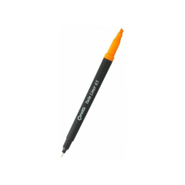 Caretta Twin Liner 65 Keçe Uçlu Kalem Kalem Fosforlu Turuncu - 1