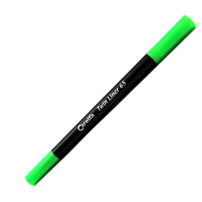 Caretta Twin Liner 65 Keçe Uçlu Kalem Kalem Fosforlu Yeşil - 1