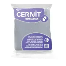 Cernit Translucent Polimer Kil 56 g Glitter Silver 
