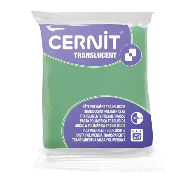 Cernit Translucent Polimer Kil 56 gr Lime Green - CERNIT
