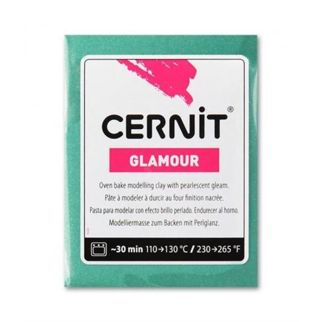 Cernit Glamour Polimer Kil 56 g Green - 1