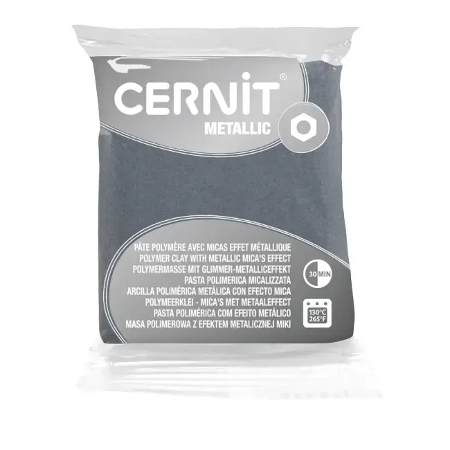 Cernit Metallic Polimer Kil 56 g Silver - CERNIT