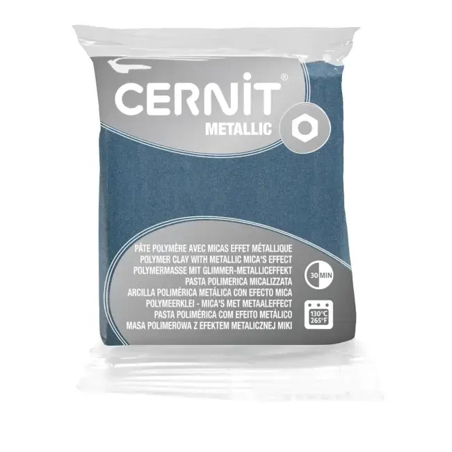 Cernit Metallic Polimer Kil 56 g Steel - 1