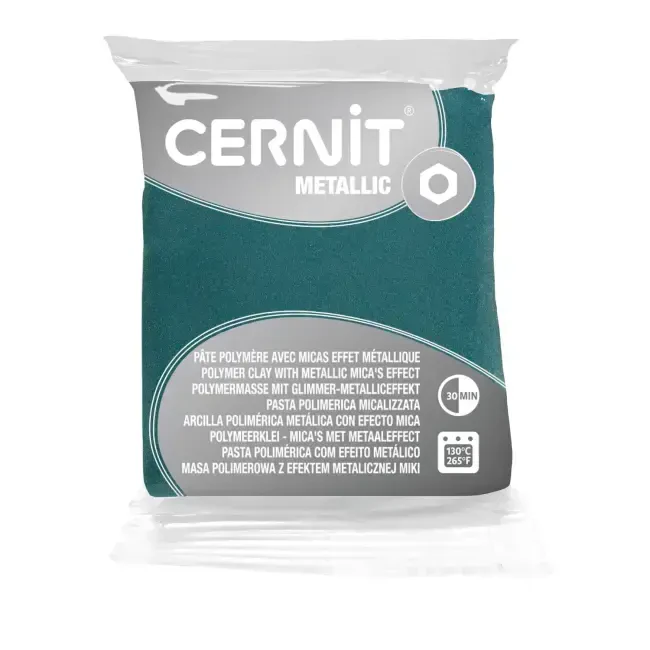 Cernit Metallic Polimer Kil 56 g Turquoise Gold - 1
