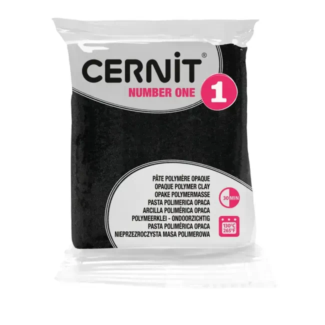 Cernit Number One Polimer Kil 56 g Black - 1