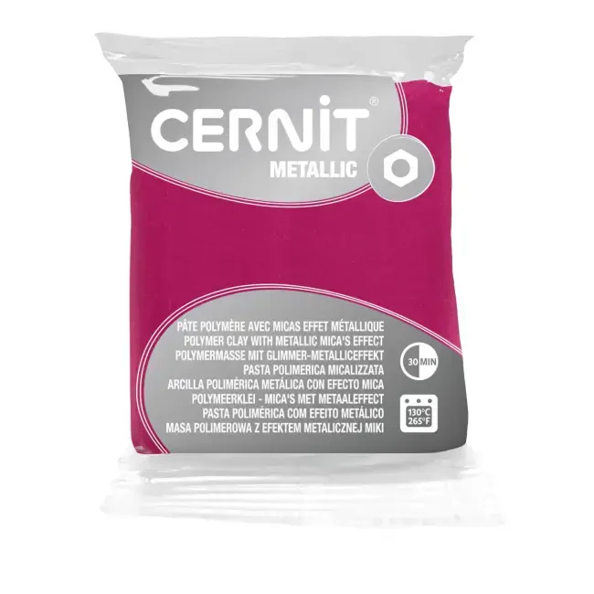 Cernit Metallic Polimer Kil 56 g Magenta - 1
