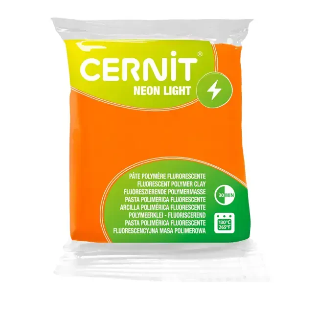 Cernit Neon Light Polimer Kil 56 g Orange - 1
