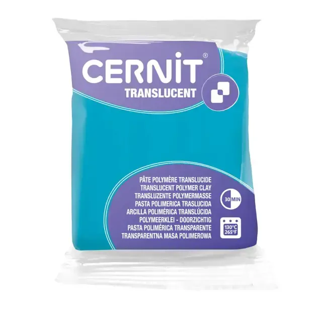 Cernit Translucent Polimer Kil 56 g Turquoise Blue - 1