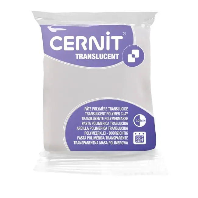 Cernit Translucent Polimer Kil 56 g Glitter White - CERNIT
