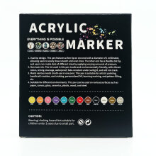 Çift Taraflı Akrilik Marker Kalem Seti 12'li DDB-0012 - 3