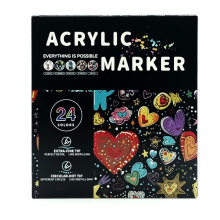 Çift Taraflı Akrilik Marker Kalem Seti 24'lü DDB-0024 - Gvn Art