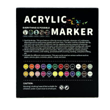 Çift Taraflı Akrilik Marker Kalem Seti 24'lü DDB-0024 - 3