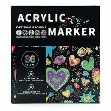 Çift Taraflı Akrilik Marker Kalem Seti 36'lı DDB-0036 - Gvn Art