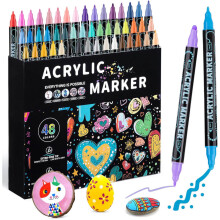 Çift Taraflı Akrilik Marker Kalem Seti 48'li DDB-0048 - Gvn Art