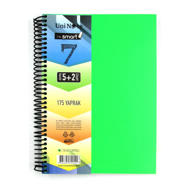Uni Note 5+2 Ayraçlı PP Kapak Defter A4 175 Yaprak - 1