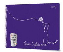 Çınar Spiralli Pp Kapak Resim Defteri 24x35 cm 25 Yaprak - Çınar Defter