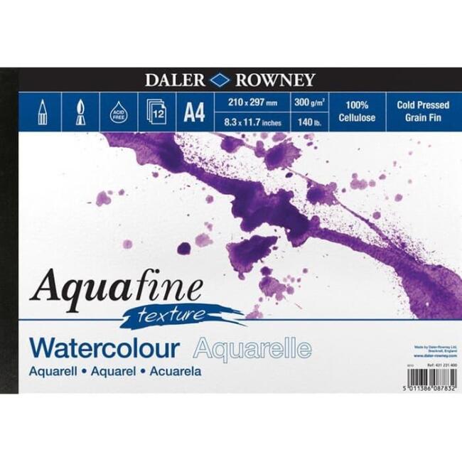 Clairefontaine Aquafine Texture New Quality Sulu Boya Defteri A4 12 Yaprak - 1