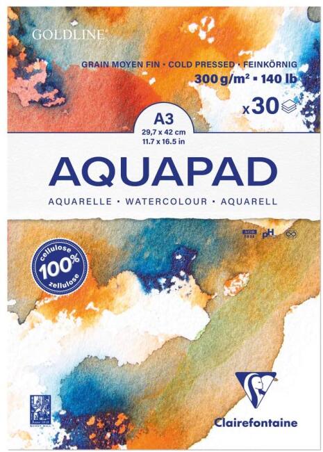 Clairefontaine Goldline Aquapad A3 300 g 30 Yaprak - 2