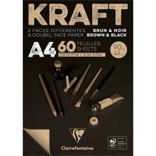 Clairefontaine Kraft Blok Defter A4 90 g 60 Yaprak - CLAIREFONTAINE