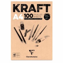 Clairefontaine Kraft Çizim Blok A4 90 g 100 Yaprak - CLAIREFONTAINE