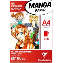 Clairefontaine Manga Blok A4 100 g 50 Yaprak - CLAIREFONTAINE