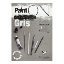 Clairefontaine Paint-On Çok Amaçlı Gri Sanatsal Blok 250 g A3 30 Yaprak - Clairefontaine (1)