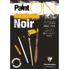 Clairefontaine Paint-On Siyah A4 250 g 20 Yaprak - CLAIREFONTAINE