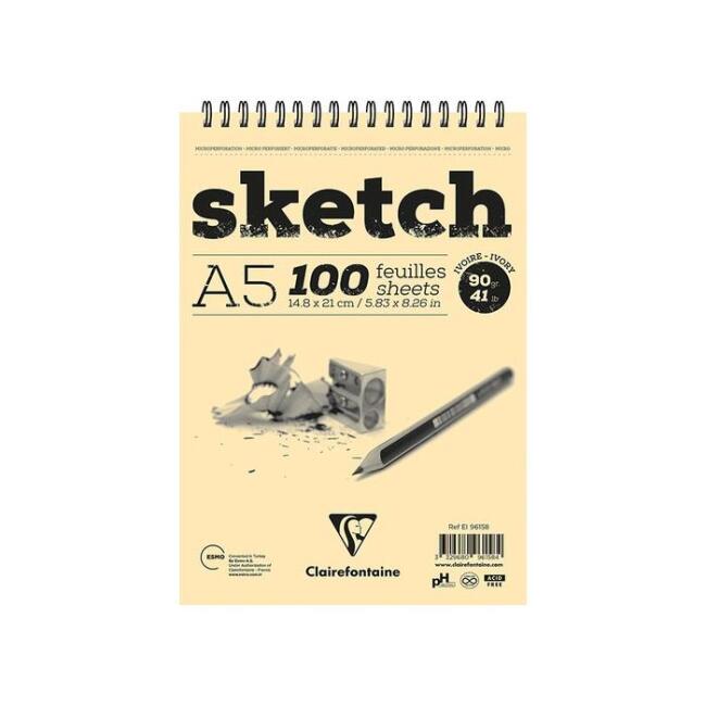 Clairefontaine Sketch Defter A5 90 g 150 Yaprak N:96158/P - 1