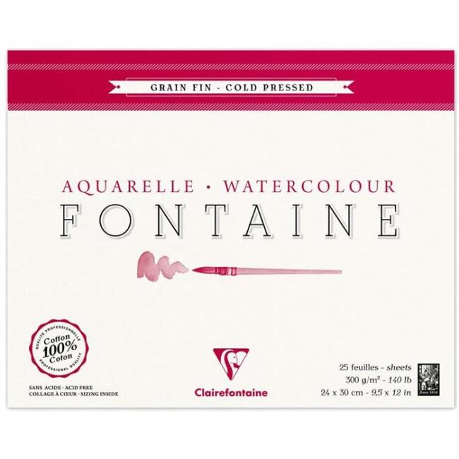 Clairefontaine Sulu Boya Defteri 24x30 cm 300 g 10 Yaprak - 1