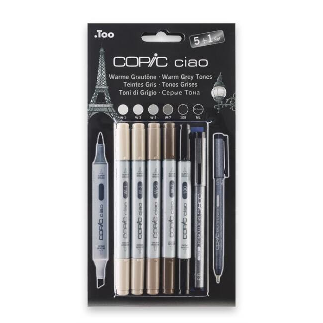 Copic Ciao 5+1 Set Warm Grey Tones - 1