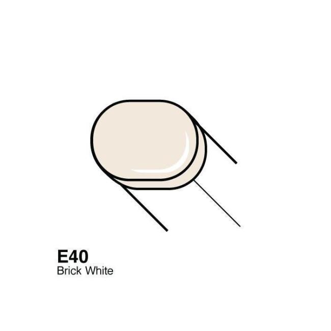 Copic Sketch Marker Kalem E40 Brick White - 3