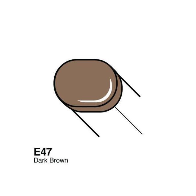 Copic Sketch Marker Kalem E47 Dark Brown - 1
