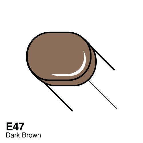 Copic Sketch Marker Kalem E47 Dark Brown - 2