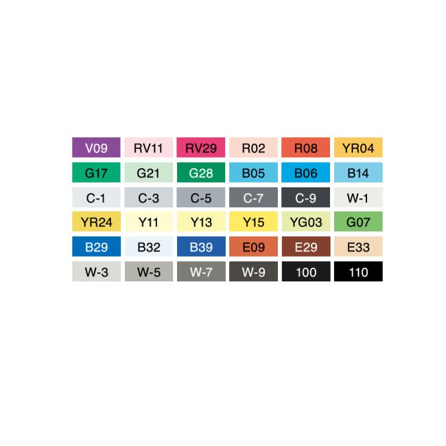 Copic Sketch Marker Kalem Seti 36’lı Temel Renkler - 2