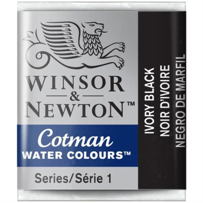 Winsor & Newton Cotman Sulu Boya Yarım Tablet İvory Black 331 - 1