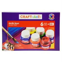 Craft and Arts Metalik Akrilik Boya 6x30 ml 6 Renk - Umix (1)