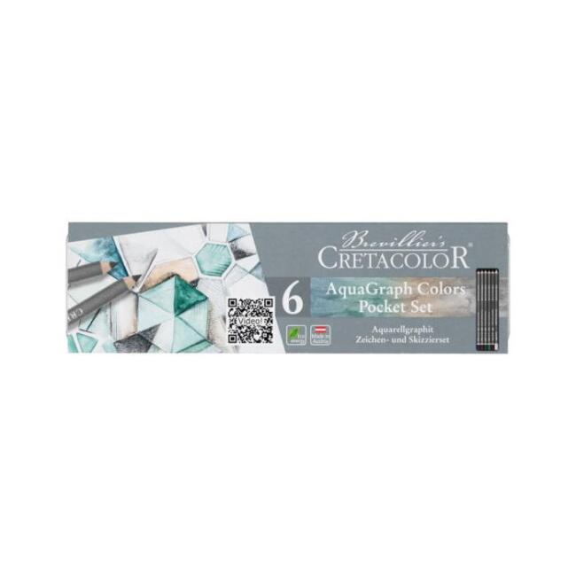 Cretacolor AquaGraph Colors Pocket Set Sulandırılabilir Kalem Seti 6’lı 18399 - 1