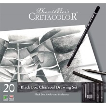 Cretacolor Black Box Charcoal Drawing Set 20 Parça N:40030 - CRETACOLOR